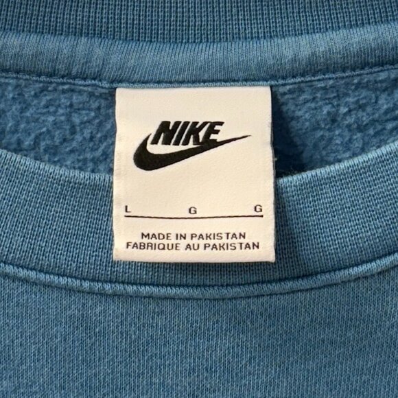 Nike Sport Essentials+ Multi Logo Dutch Blue Crewneck Sweatshirt -Large - Picture 3 of 7